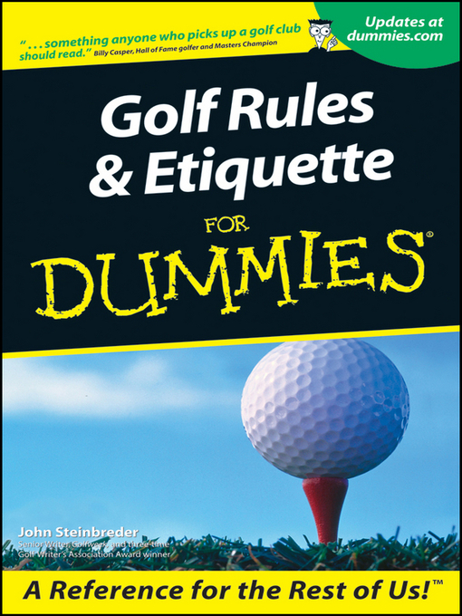 Title details for Golf Rules & Etiquette For Dummies by John Steinbreder - Available